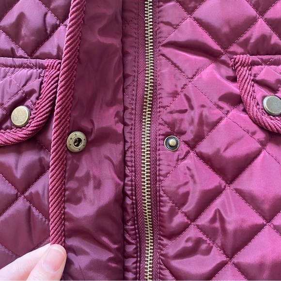 St. John's Bay Midweight Quilted Jacket Deep Ruby - Picture 4 of 9